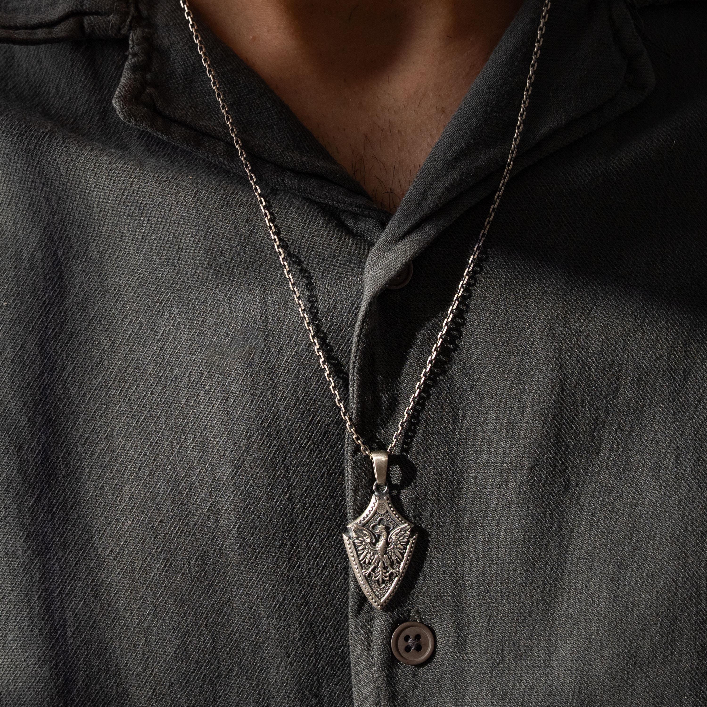 Sculpted Flying Eagle Motif Necklace