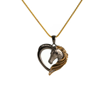 Classical High Relief Horse Medallion Pendant