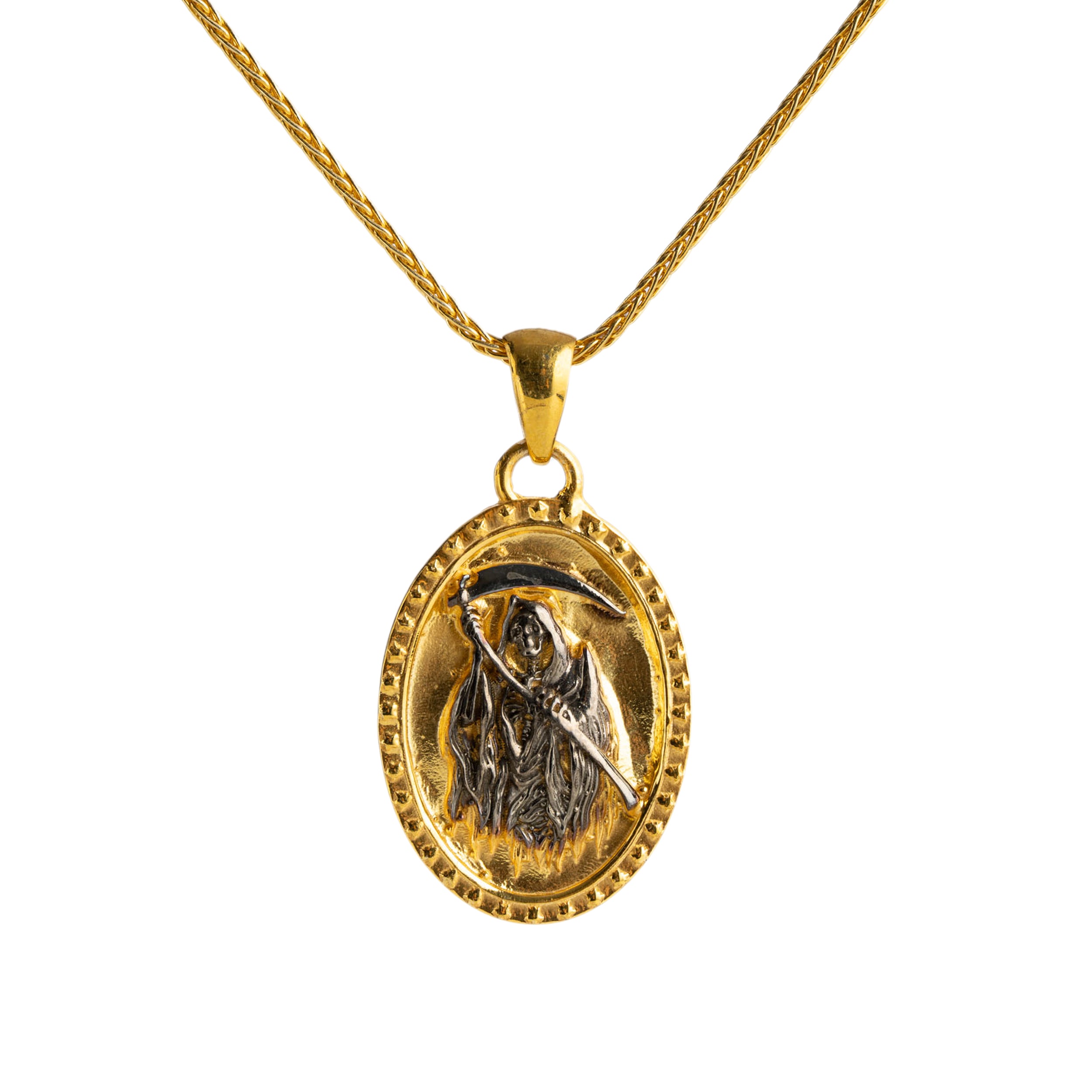 Reaper Motif Shield Necklace