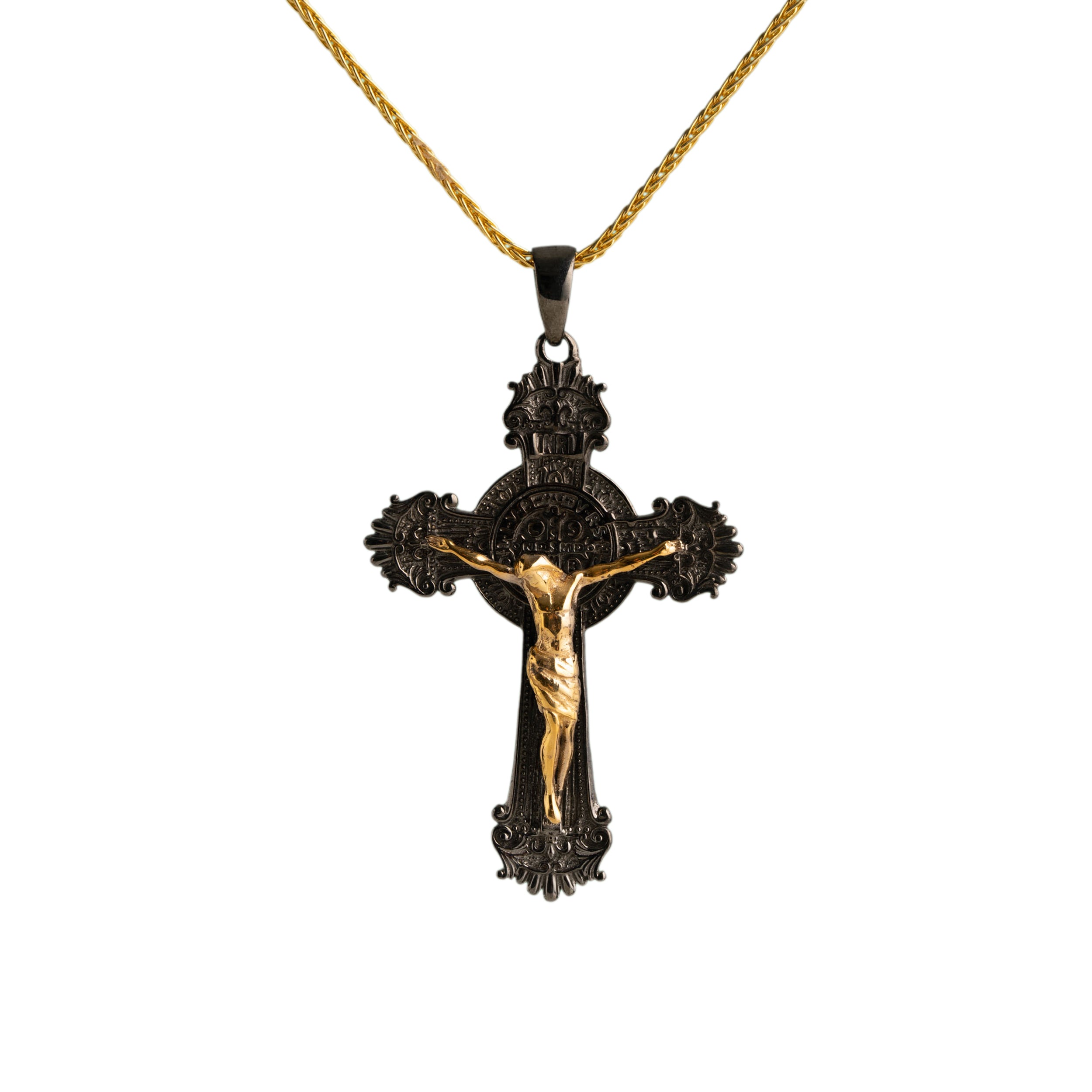 Structural Medallion Relief Necklace