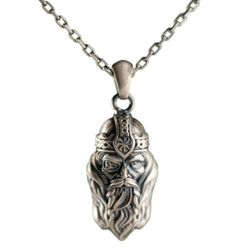 Mythological Norse Odin Profile Necklace