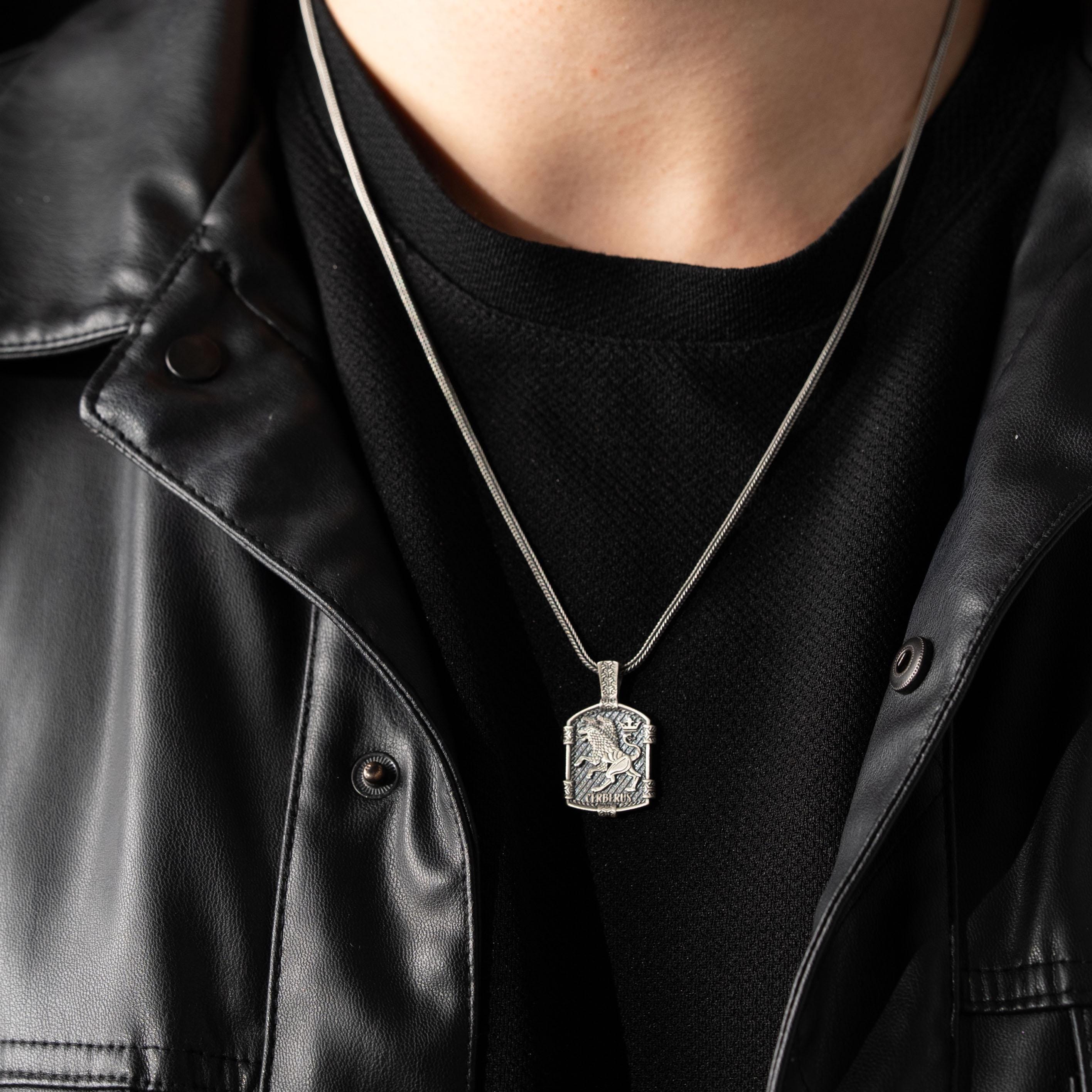 Cerberus Relief Motif Necklace
