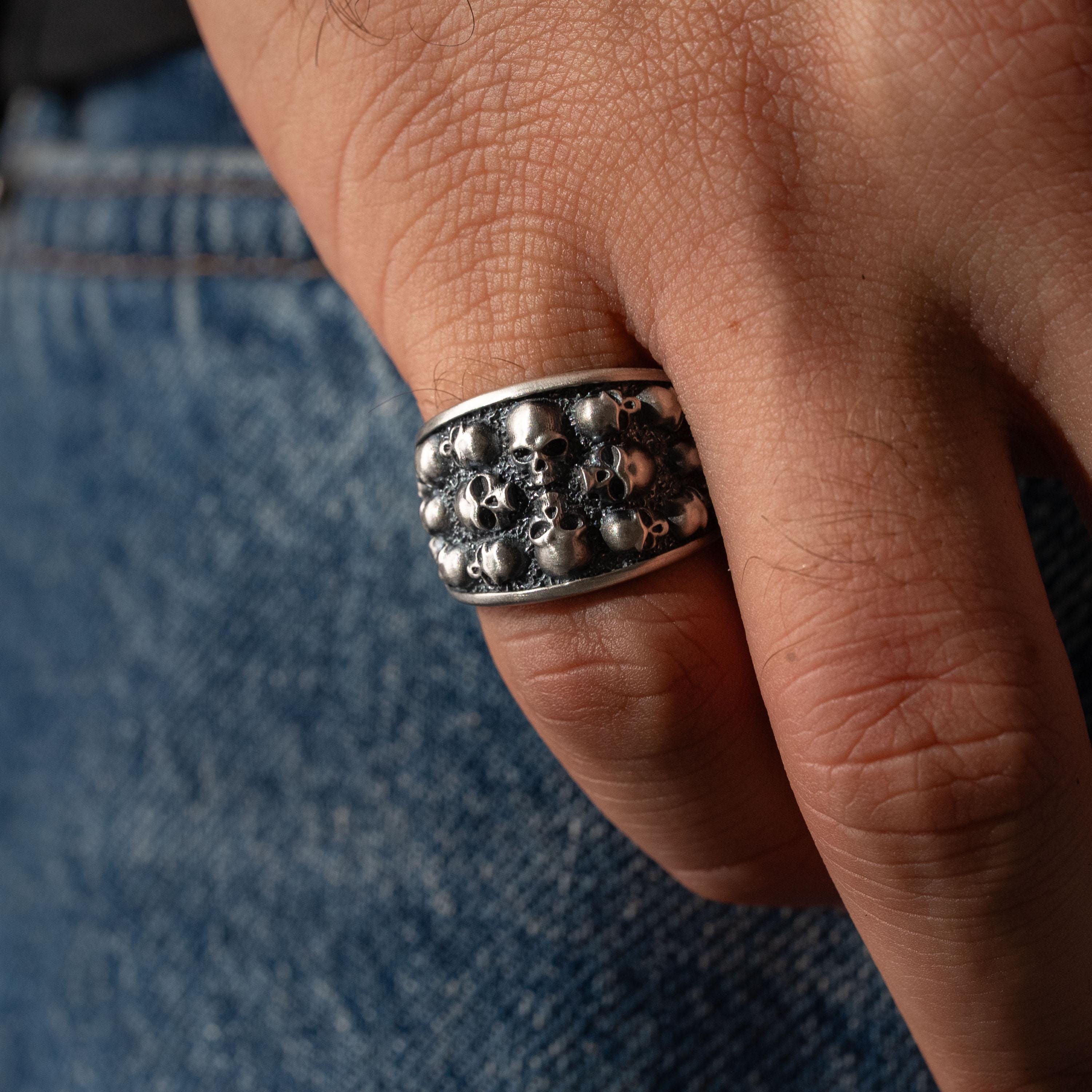 Figurative Skeletal Motif Band Ring