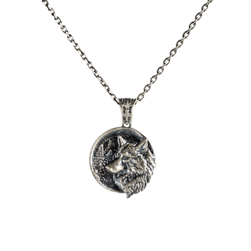 Wolf Spirit Medallion Necklace