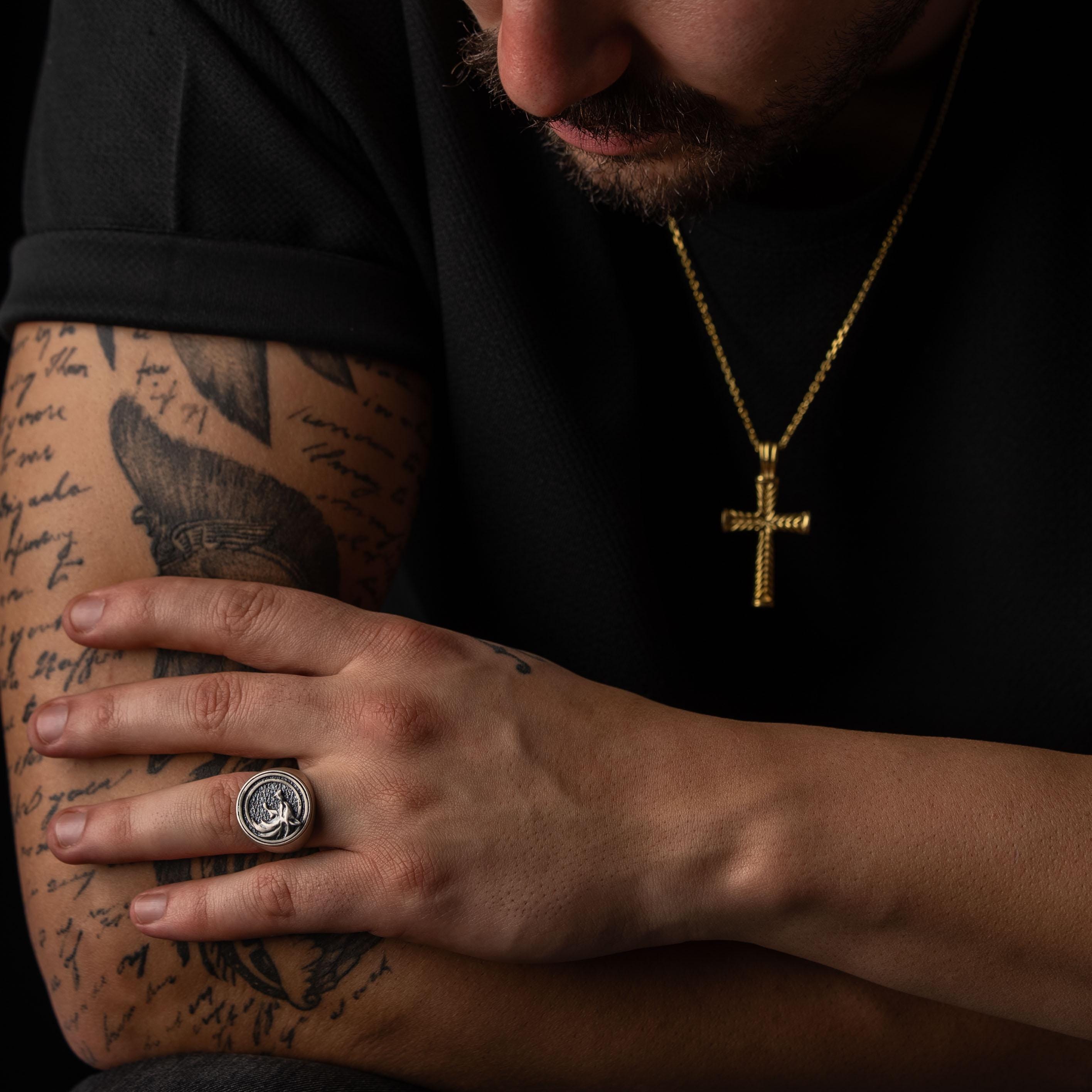 Witcher Wolf Relief Signet Ring