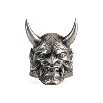 Traditional Mask Motif Signet Ring
