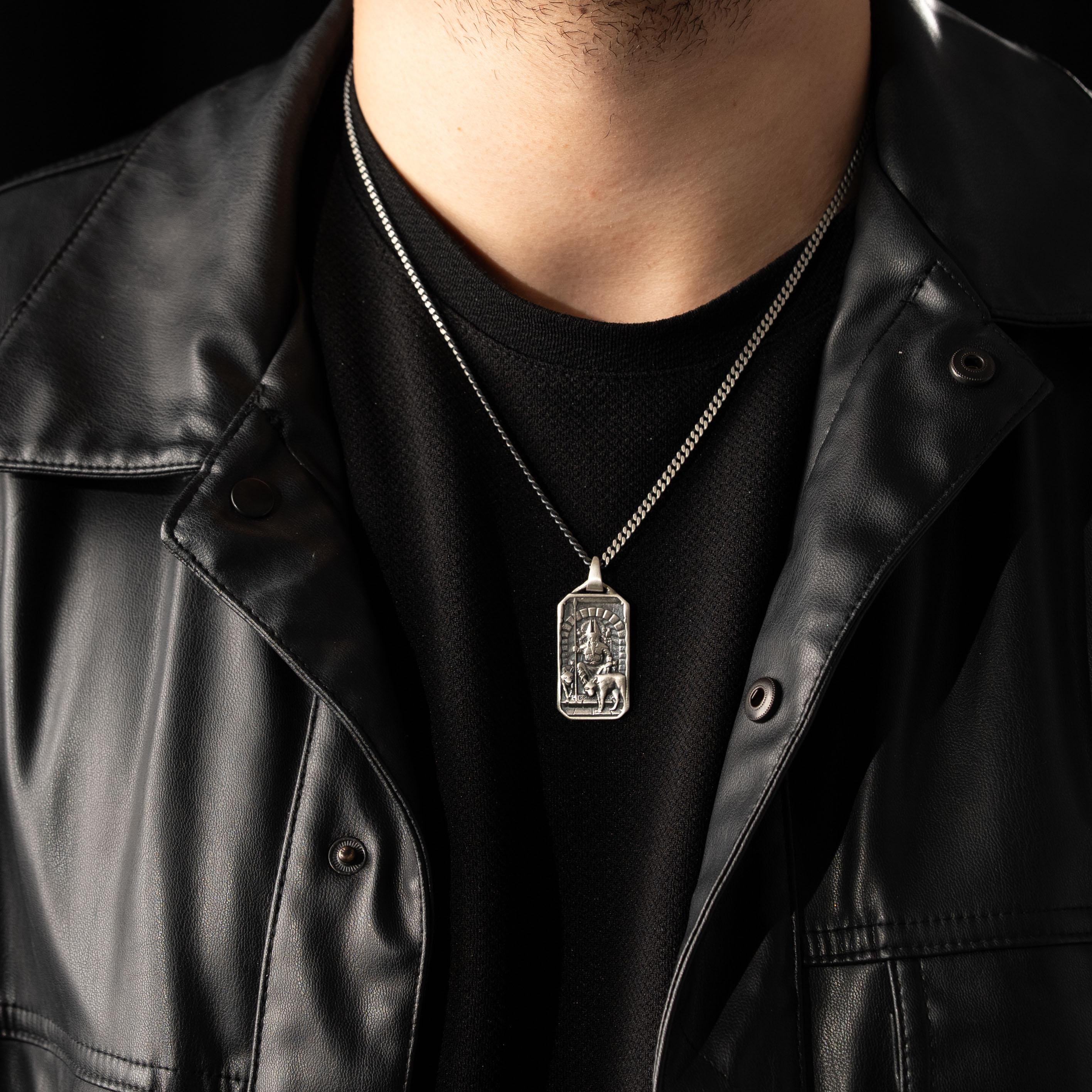 Odin Relief Motif Necklace