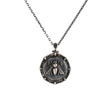 Ancient Bee Coin Reversible Octagon Necklace