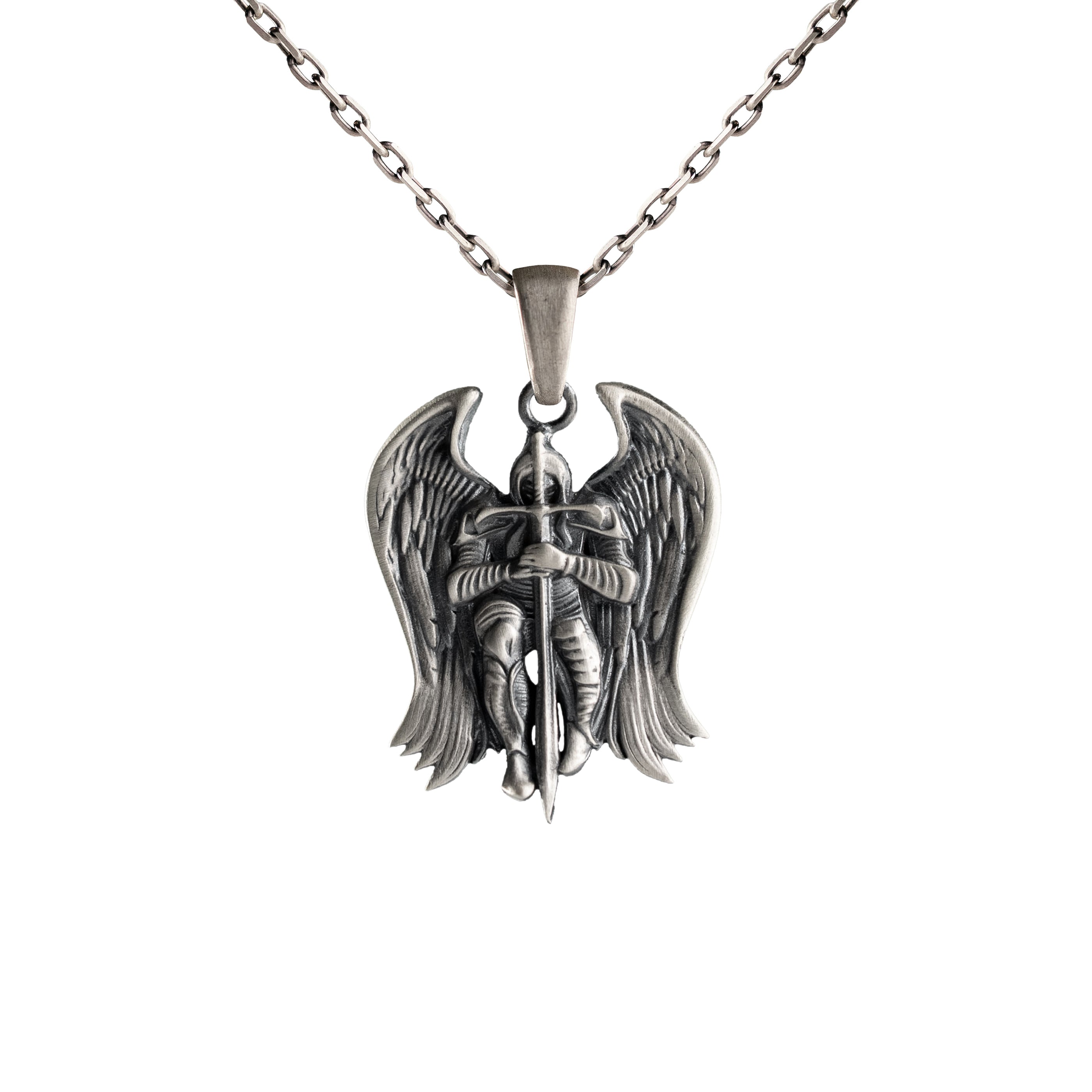 Archangel Michael Relief Motif Necklace