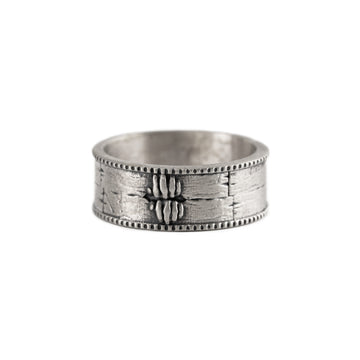 Brutalist Textured Motif Ring