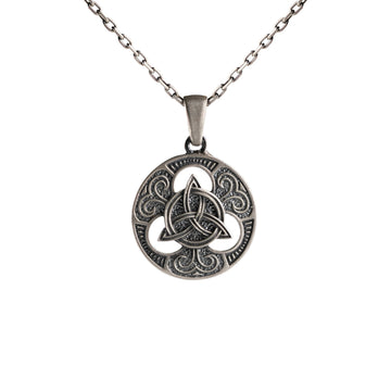Celtic Triquetra Geometric Knot Necklace