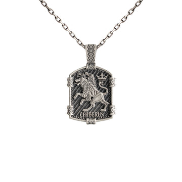 Cerberus Relief Motif Necklace