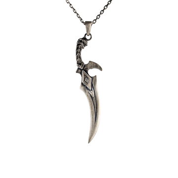 Curved Warrior Dagger Necklace