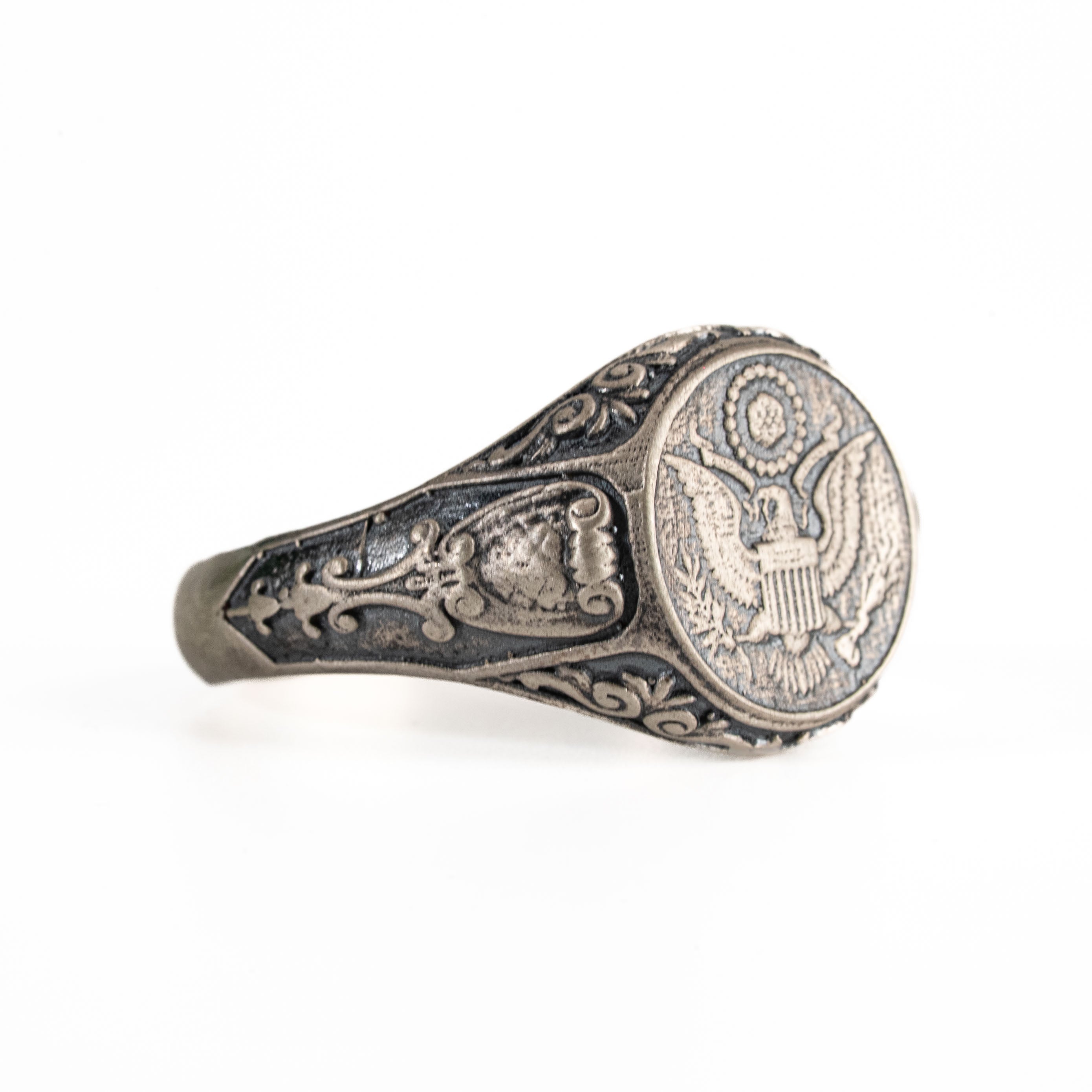 American Coat of Arms Crest Signet Ring