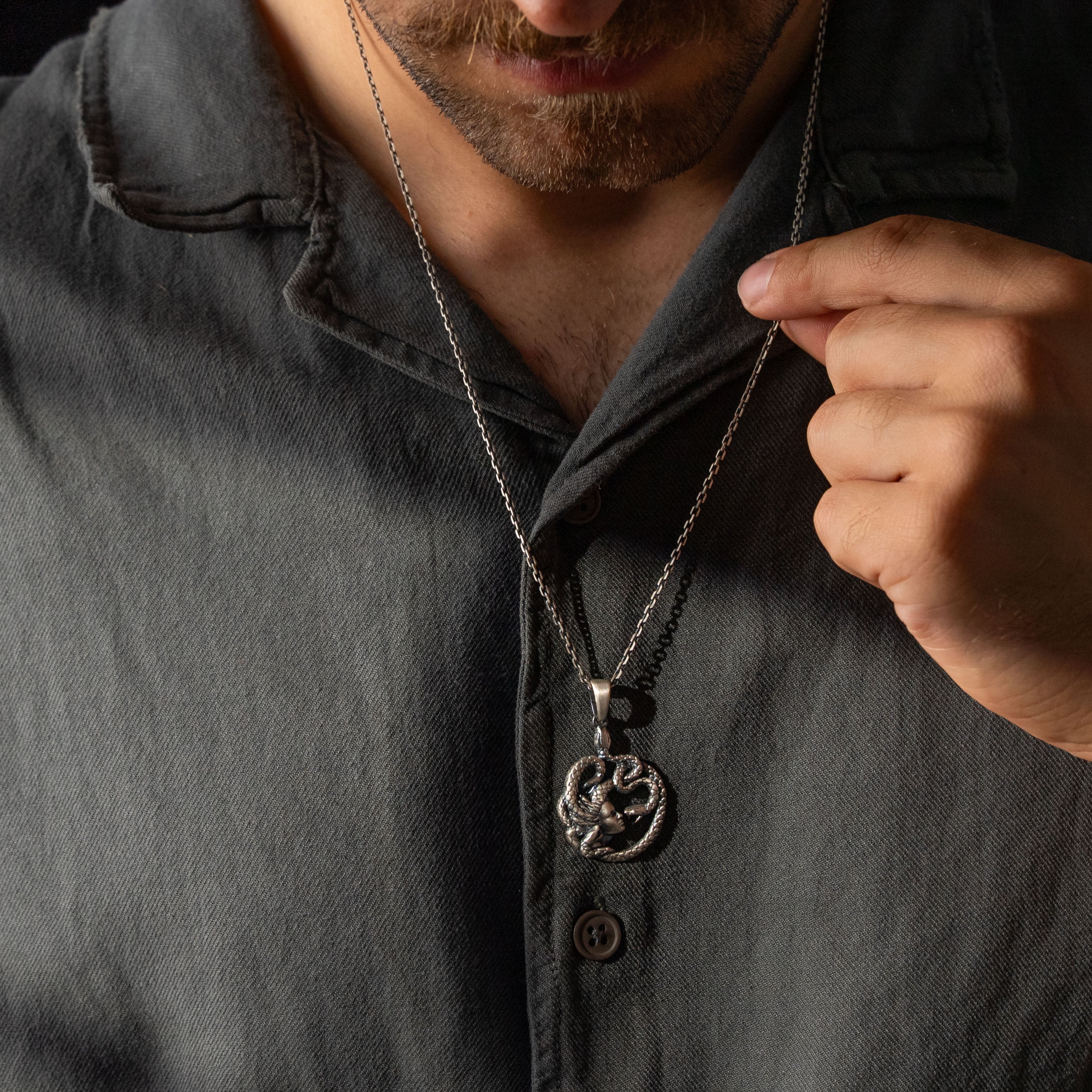 Medusa Pendant Necklace