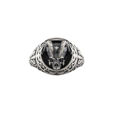 Demon Horns Relief Motif Ring