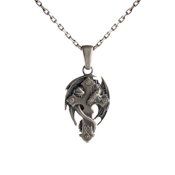 Dragon Motif Geometric Necklace