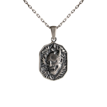 Japanese Hannya Oni Mask Necklace