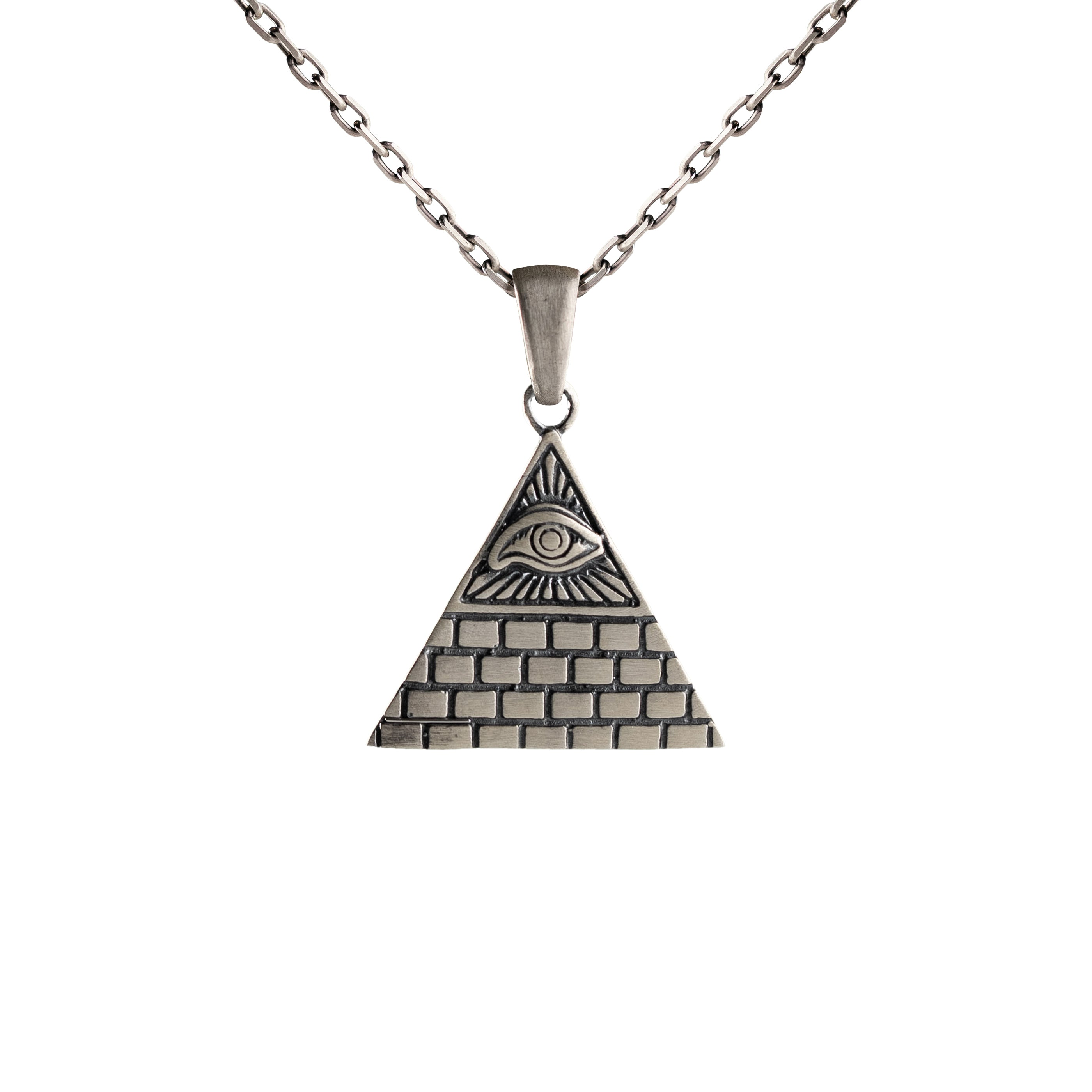 All-Seeing Eye Pyramid Relief Necklace