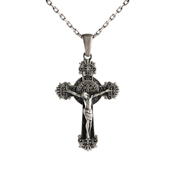 Jesus Crucifix 925 Sterling Silver Necklace