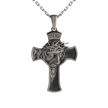Jesus Christ INRI Cross Pendant Necklace
