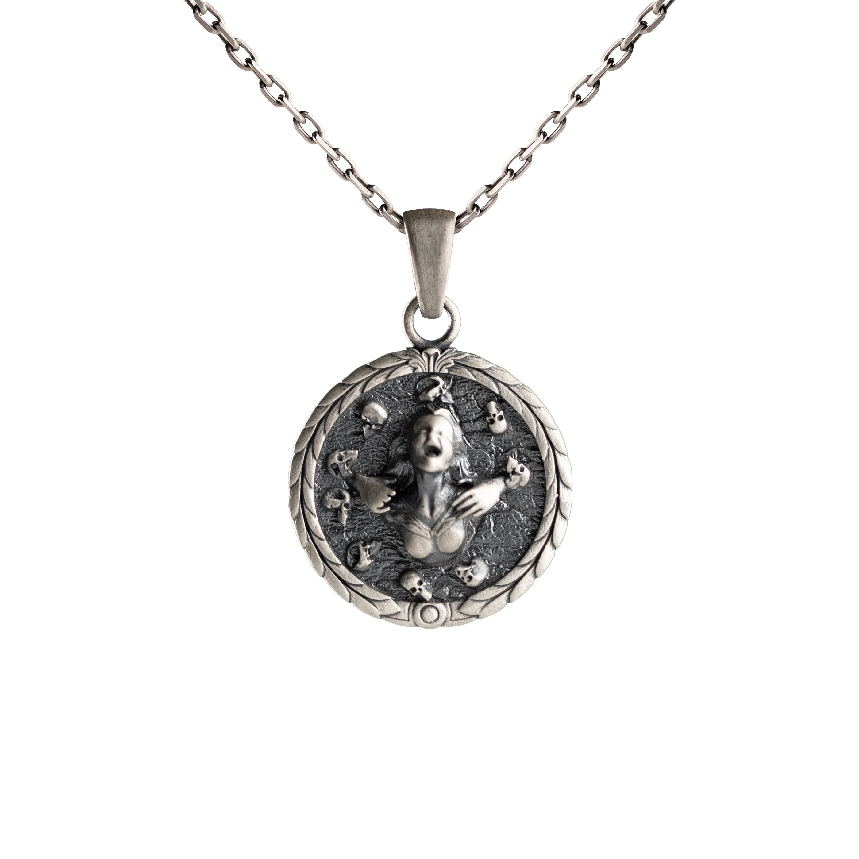Memento Mori Skull Relief Necklace