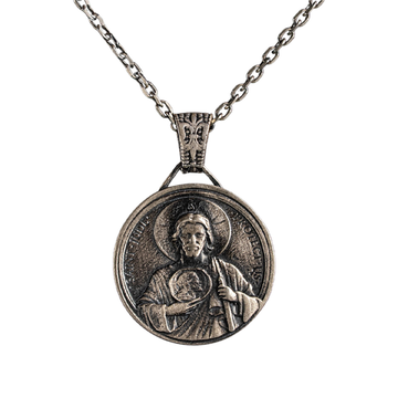 Saint Jude Protection High Relief Medallion Pendant