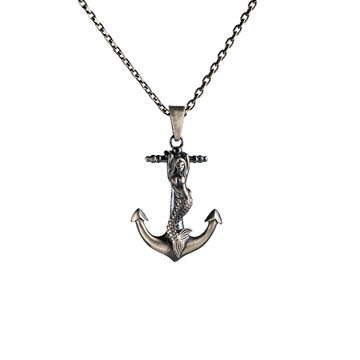Mermaid Anchor Pendant Necklace