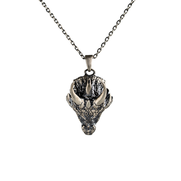 Gothic Horned Dragon Scale Necklace