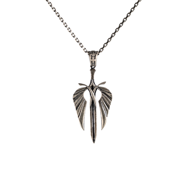 Gothic Angel Wing Sword Pendant Necklace