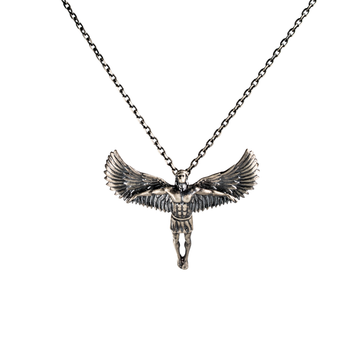 Sculptural Archangel Michael Winged Necklace