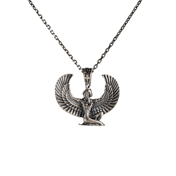 Ancient Egyptian Winged Isis Goddess Necklace