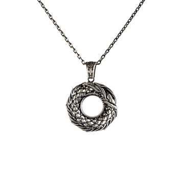 Ouroboros Dragon Loop Necklace