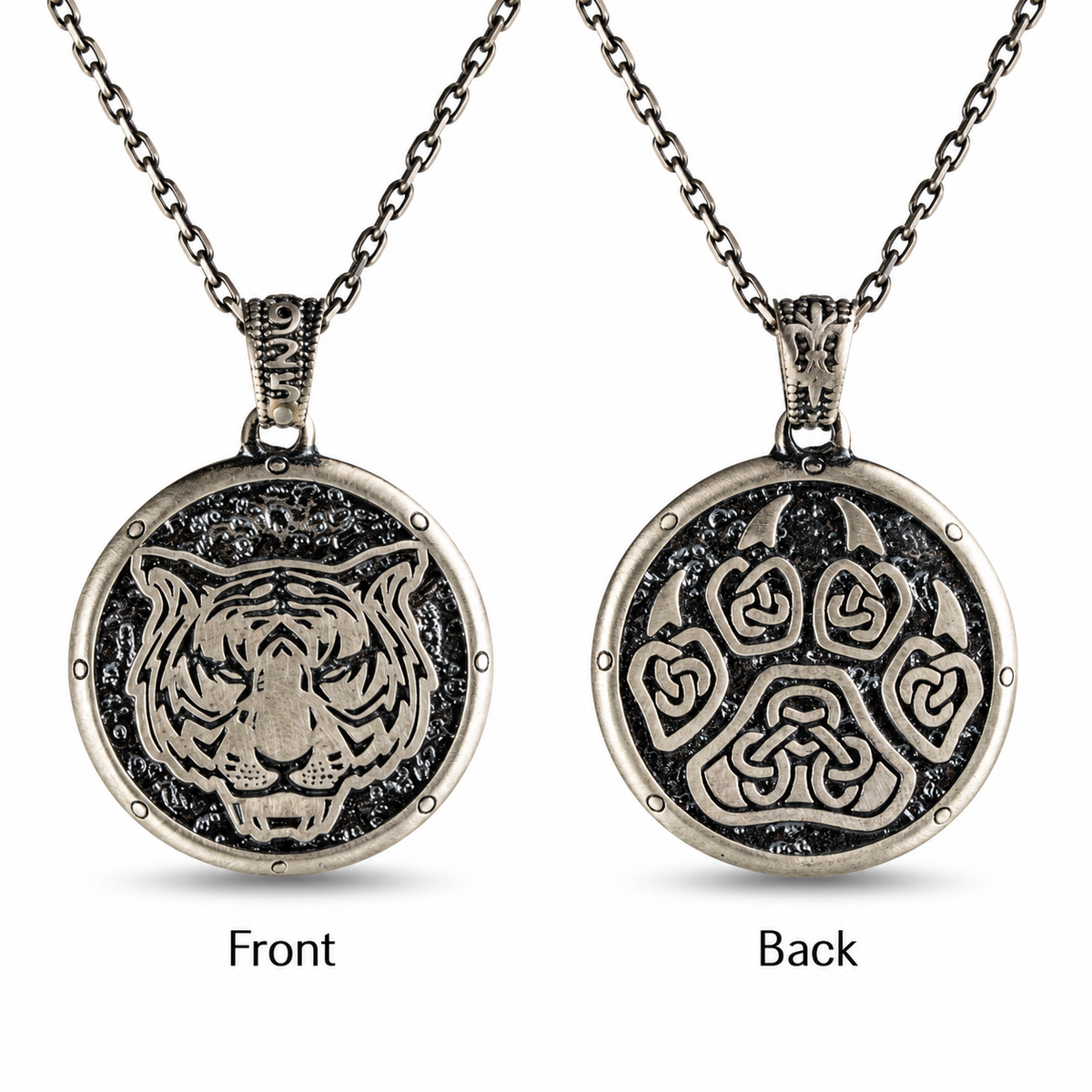 Reversible Tiger Head Medallion