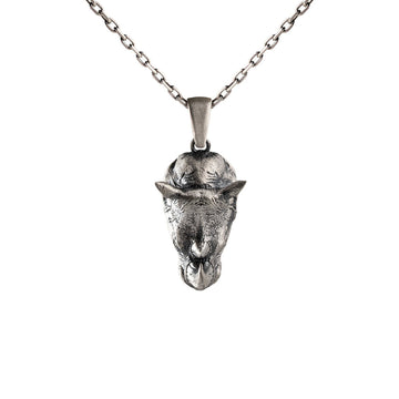 Rhino Head Relief Motif Necklace