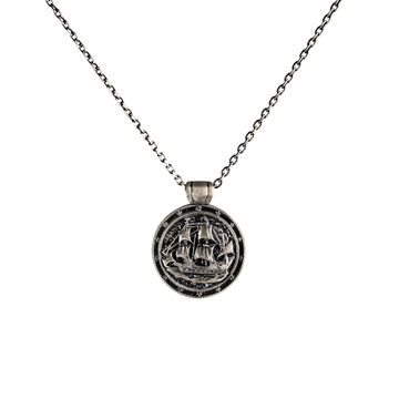 Sailing Ship Coin Necklace