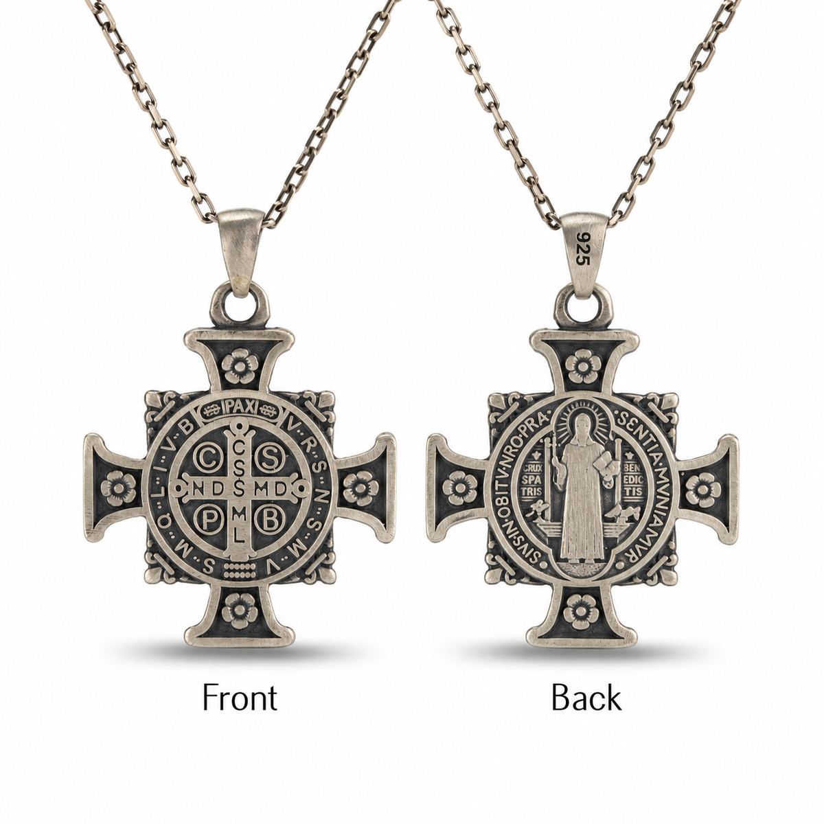 Saint Benedict Medal Cross Necklace