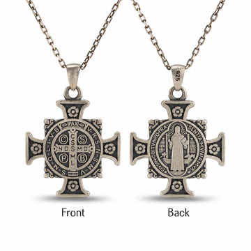 Saint Benedict Medal Cross Necklace