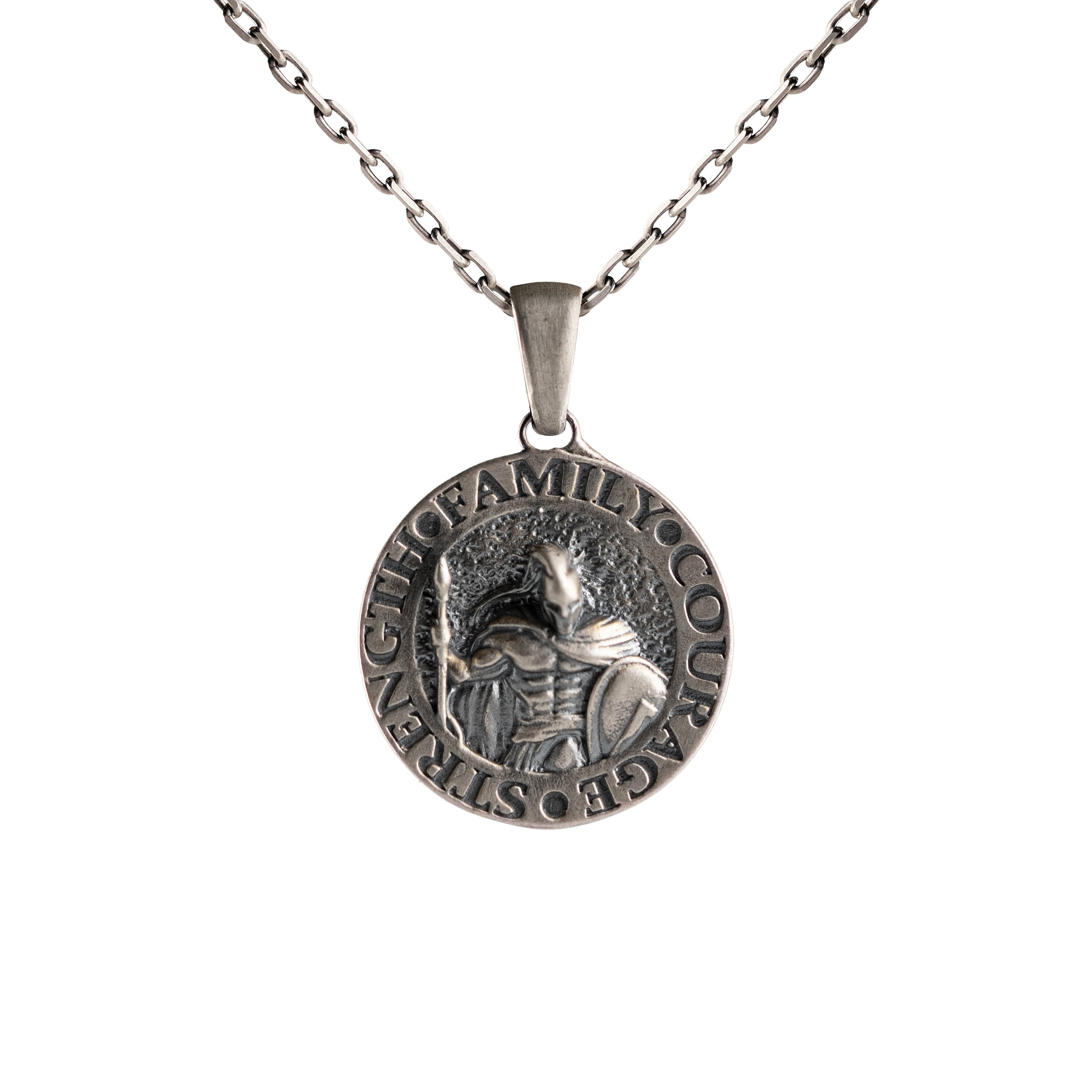 Spartan Warrior Relief Motif Necklace