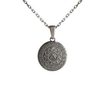 Spartan Shield Relief Motif Necklace