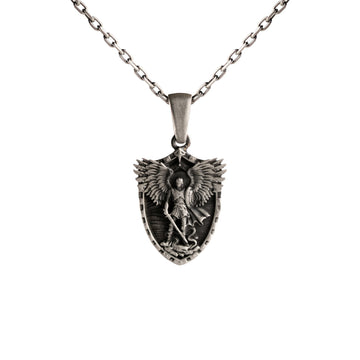 Archangel Medallion Relief Necklace
