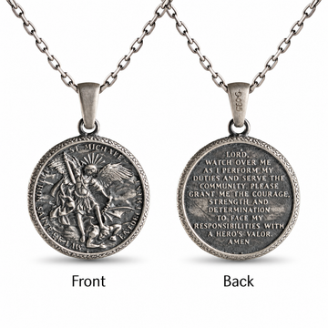 St Michael Archangel Relief Motif Necklace