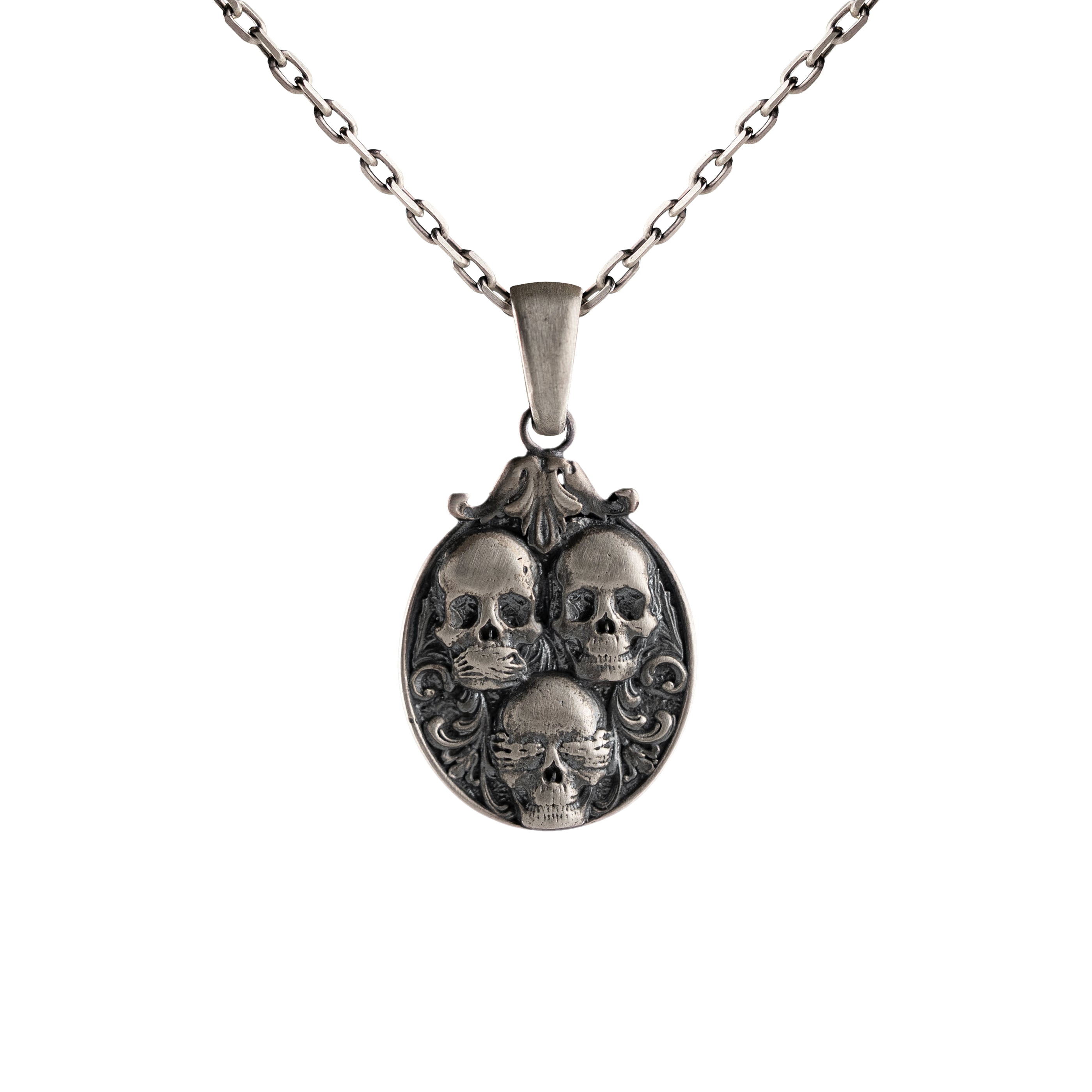 Detailed Anatomical Skeletal Trio Necklace