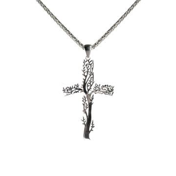 Tree of Life Geometric Cruciform Necklace