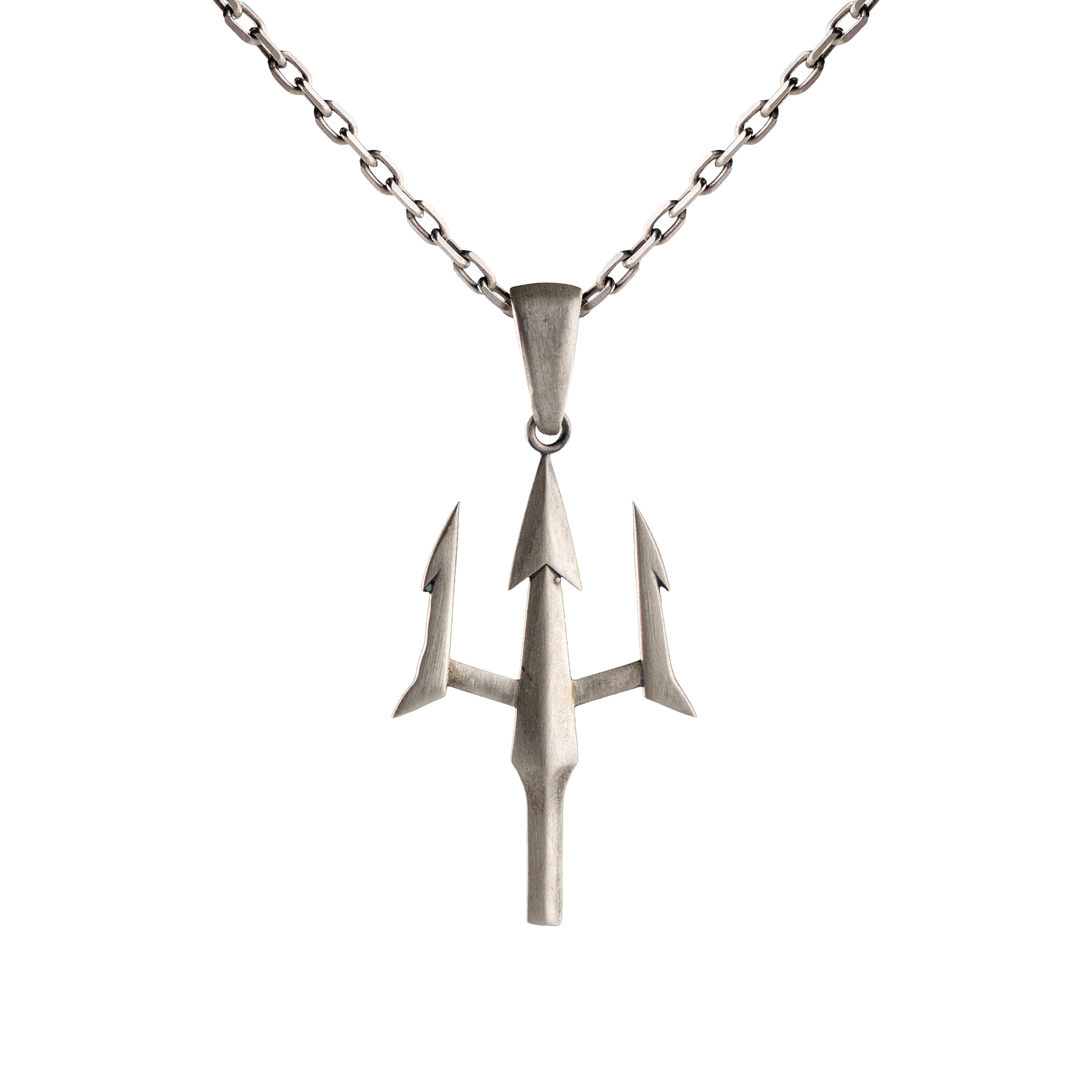 Trident of Poseidon Relief Motif Necklace