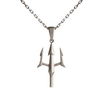 Trident of Poseidon Relief Motif Necklace