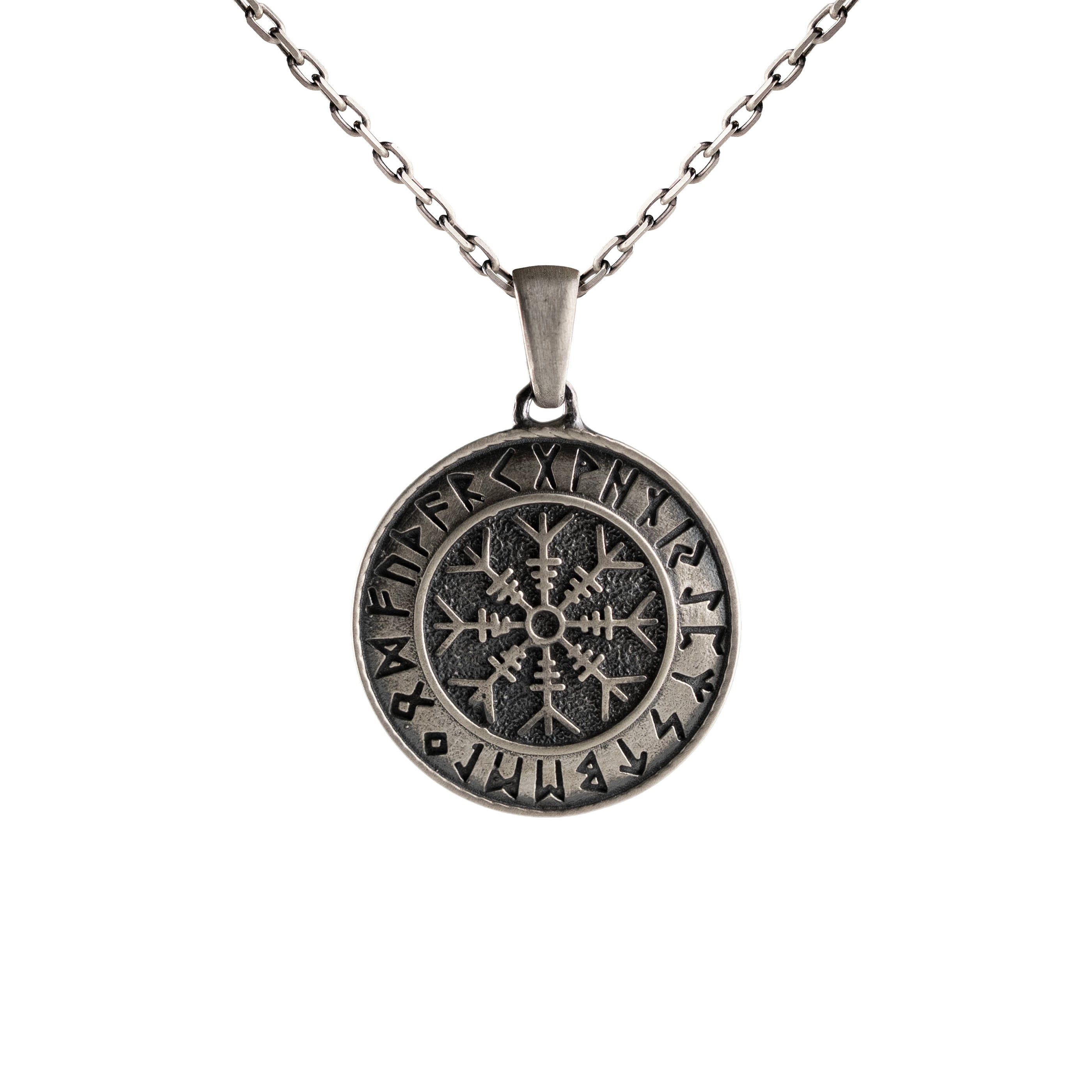 Nordic Compass Runic Motif Necklace