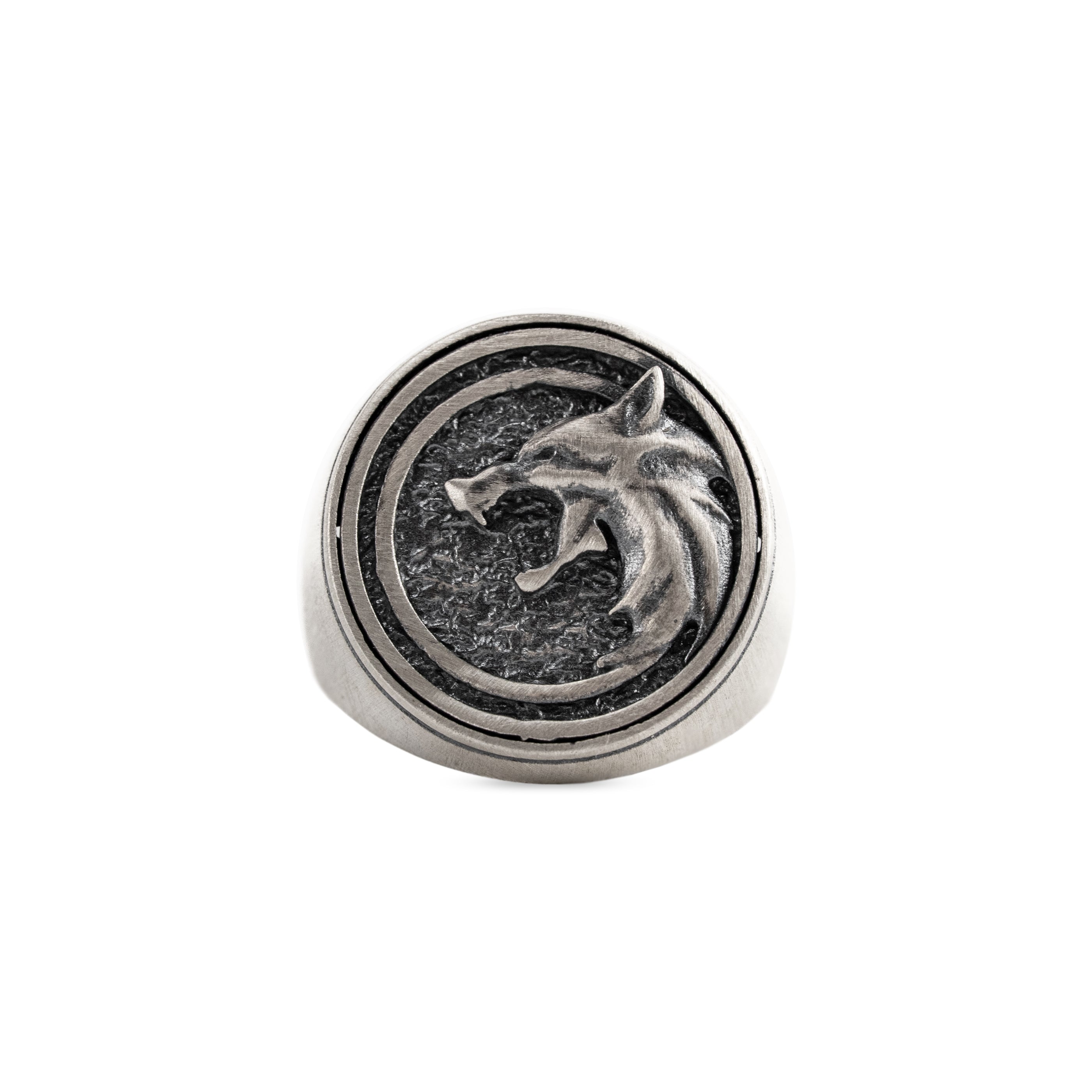 Witcher Wolf Relief Signet Ring