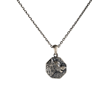 Wolf Warrior Octagonal Medallion Necklace