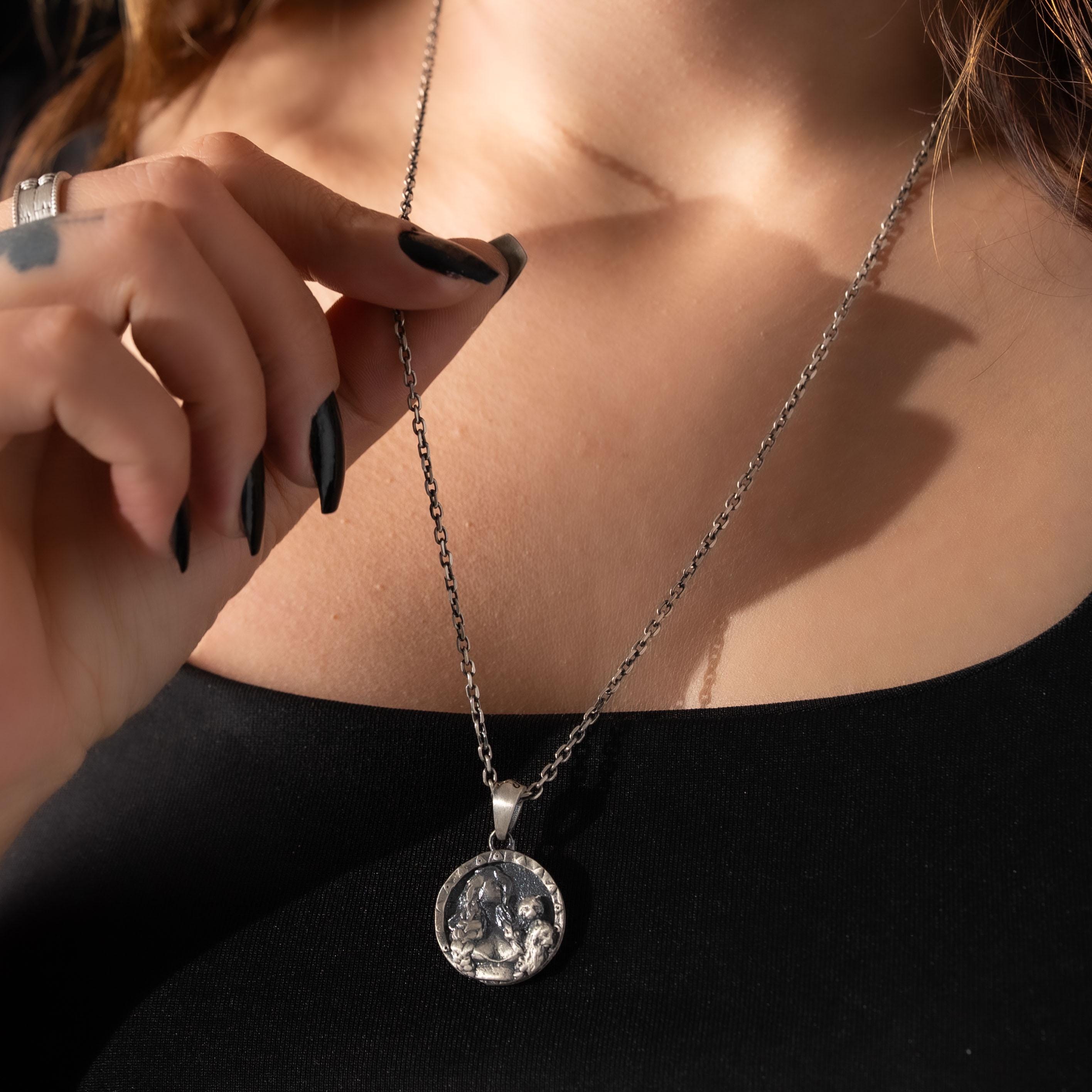 Ancient Matriarchal Cybele Relief Necklace